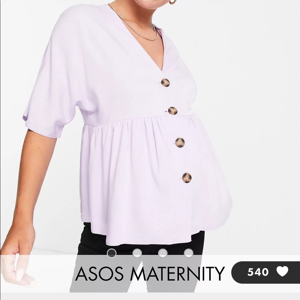 Lilac Purple Maternity Shirt